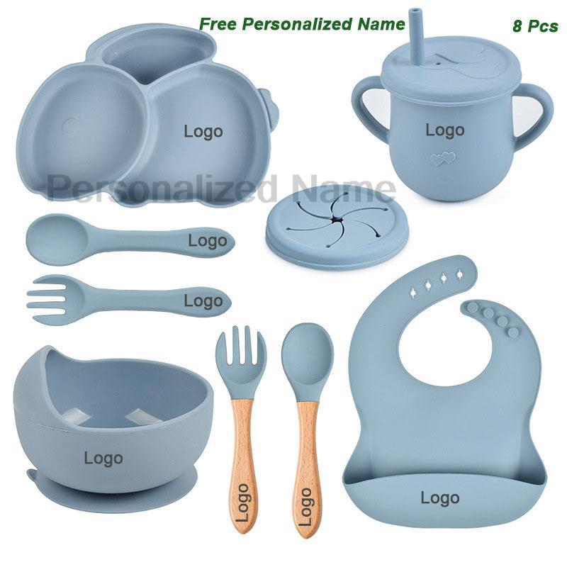 Baby Food Menu - Nome personalizado gratuito bebê silicone coelho