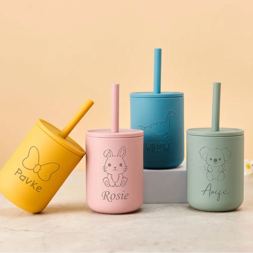 Copo com canudo de silicone pa - Baby Food Jars With Lids avaliação e preço