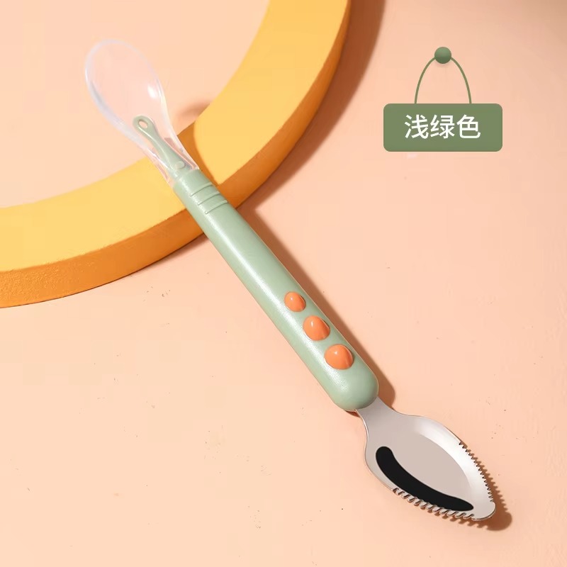 Colher Dupla para Bebês em Sil - Baby Food Menu avaliação e preço