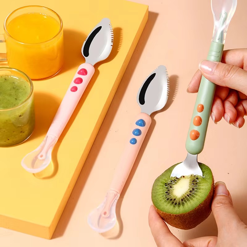 Colher Dupla para Bebês em Sil - Baby Food Menu avaliação e preço